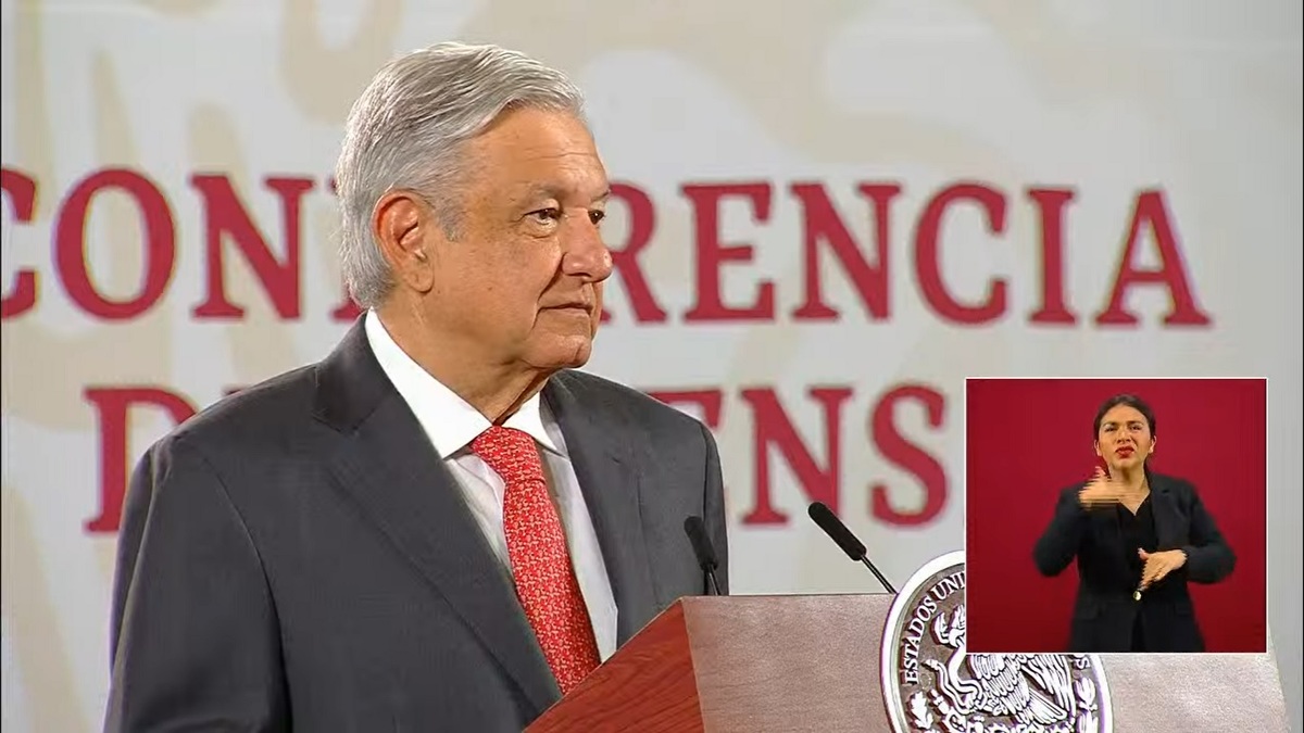 López Obrador en conferencia mañanera de hoy. (Especial)