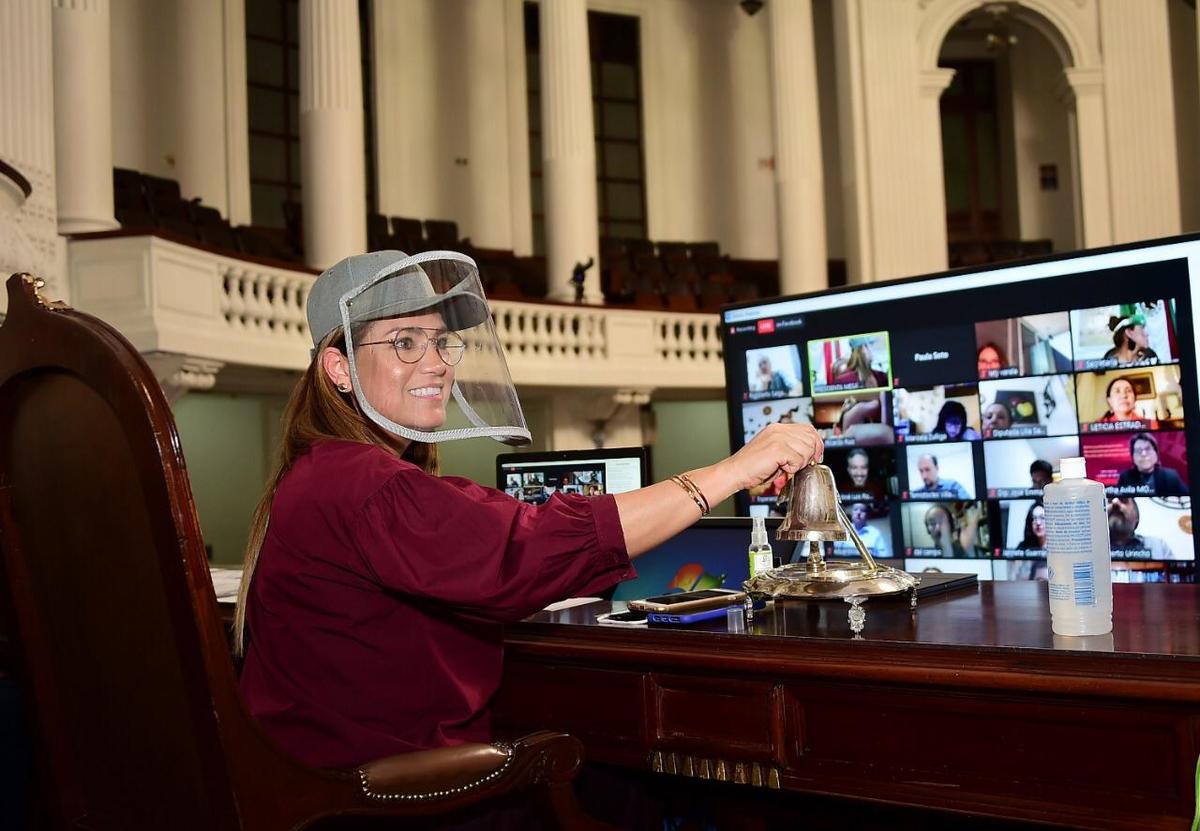 Sesión de Congreso de CdMx durante la pandemia por el coronavirus. (Tomado de @Congreso_CdMex)