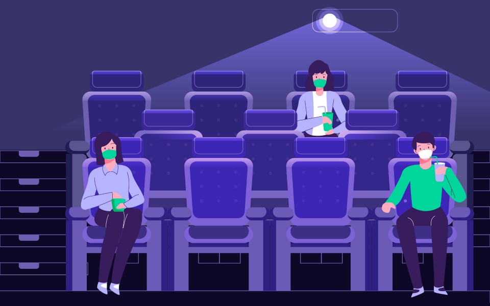 En la espera de la reapertura de los cines se enlistan medidas de prevención y compromiso de las empresas (Freepik)
