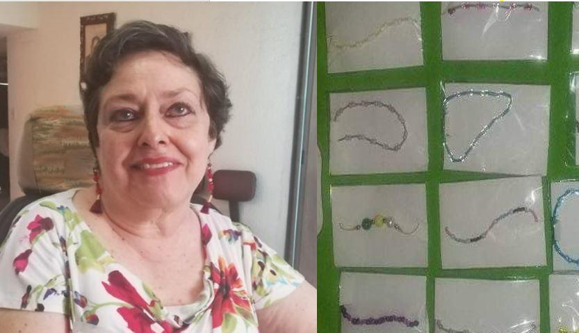 Después del fallecimiento de su marido, se dedica a la elaboración de bisutería. (Especial)