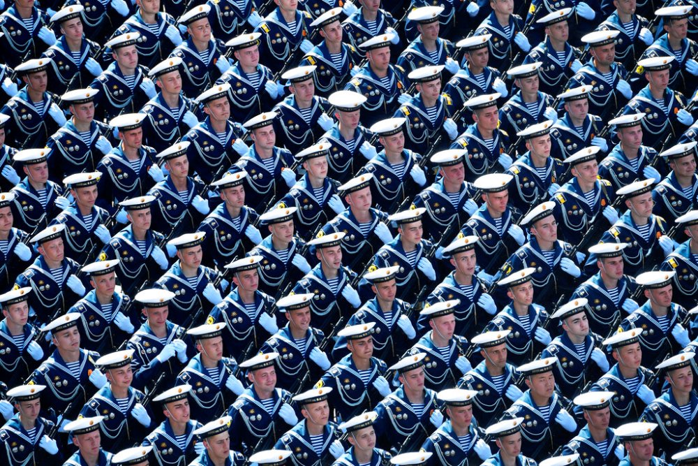 El Día de la Victoria, en el que desfilan tanques de asalto, misiles, sistemas antiaéreos y aviación, es la ocasión para celebrar el fin de la Segunda
