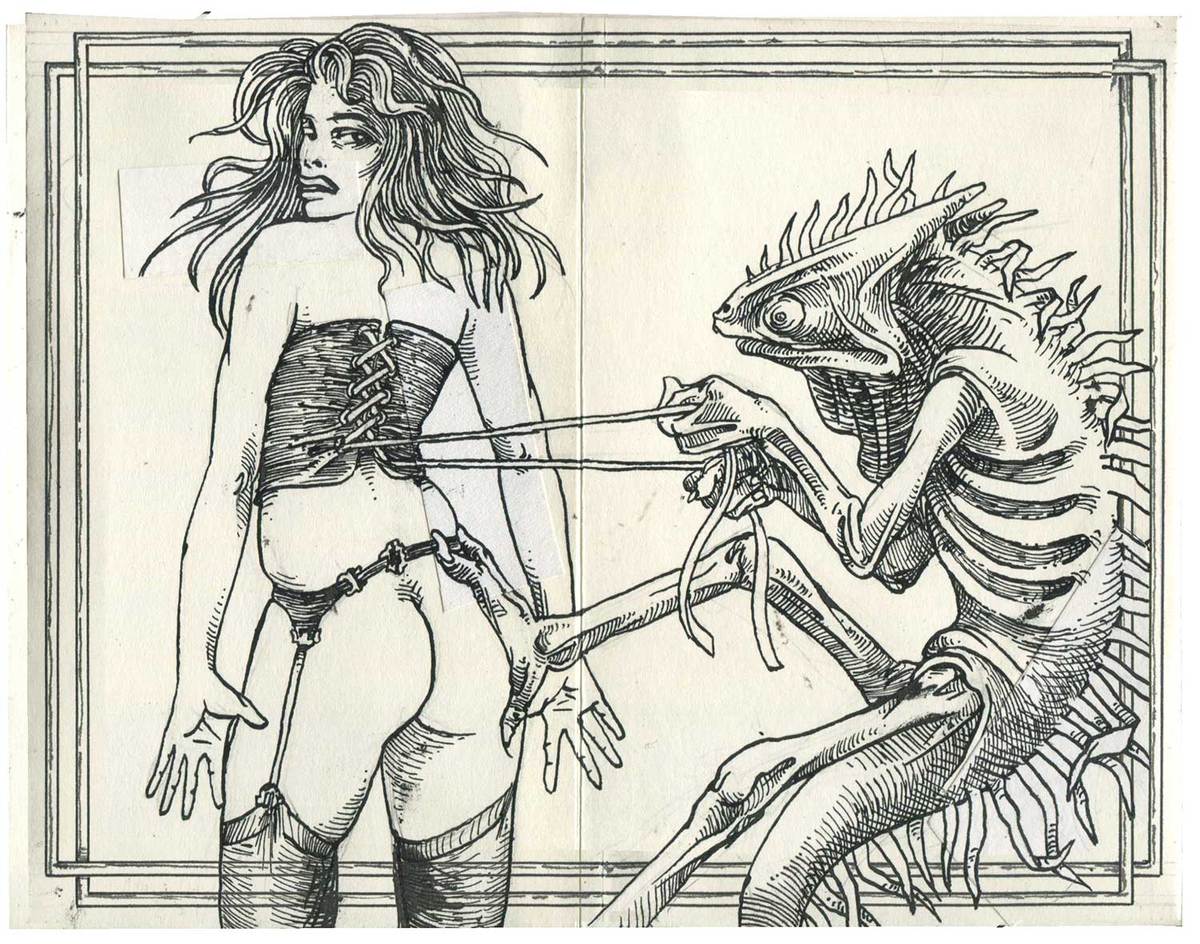 No respires. Tinta sobre papel, 2020.