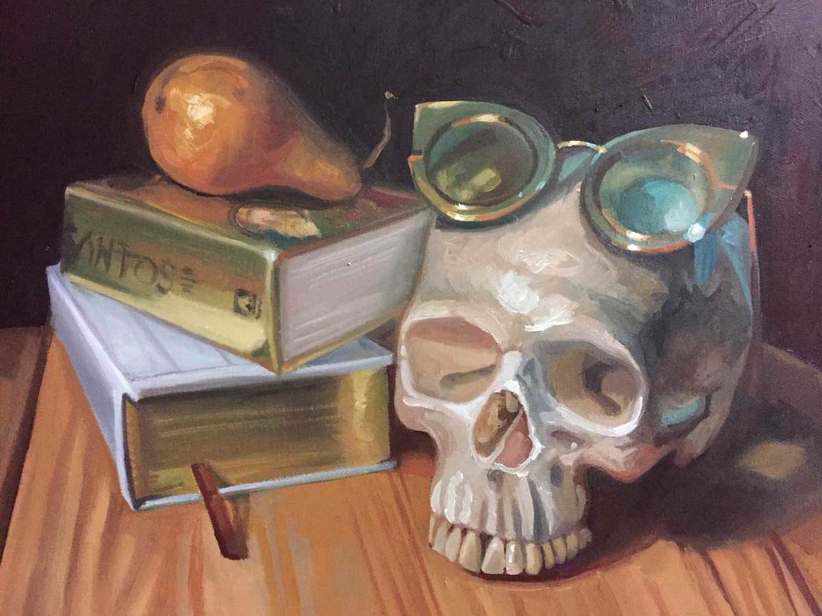 Vanitas I, óleo sobre lienzo, 30 x 40 cm, 2020.