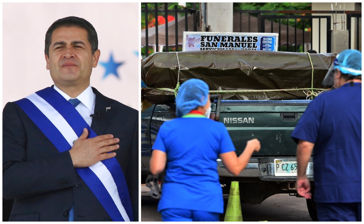 Juan Orlando Hernández permanece hospitalizado por covid-19 desde el 18 de junio. (AP / AFP)
