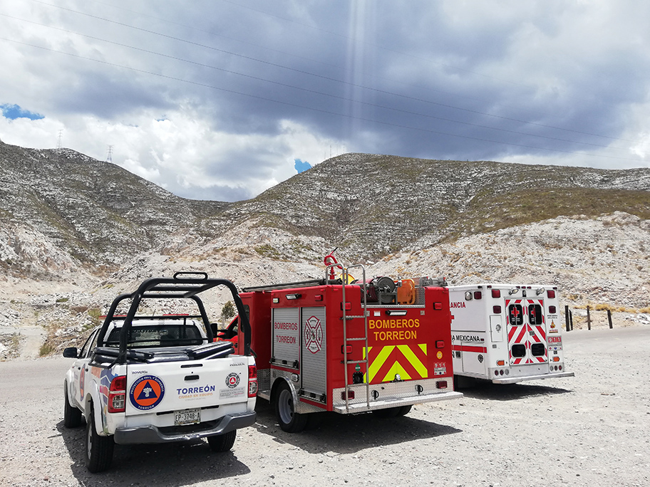 Rescate en el Helipuerto de Torreón. (Milenio Digital)