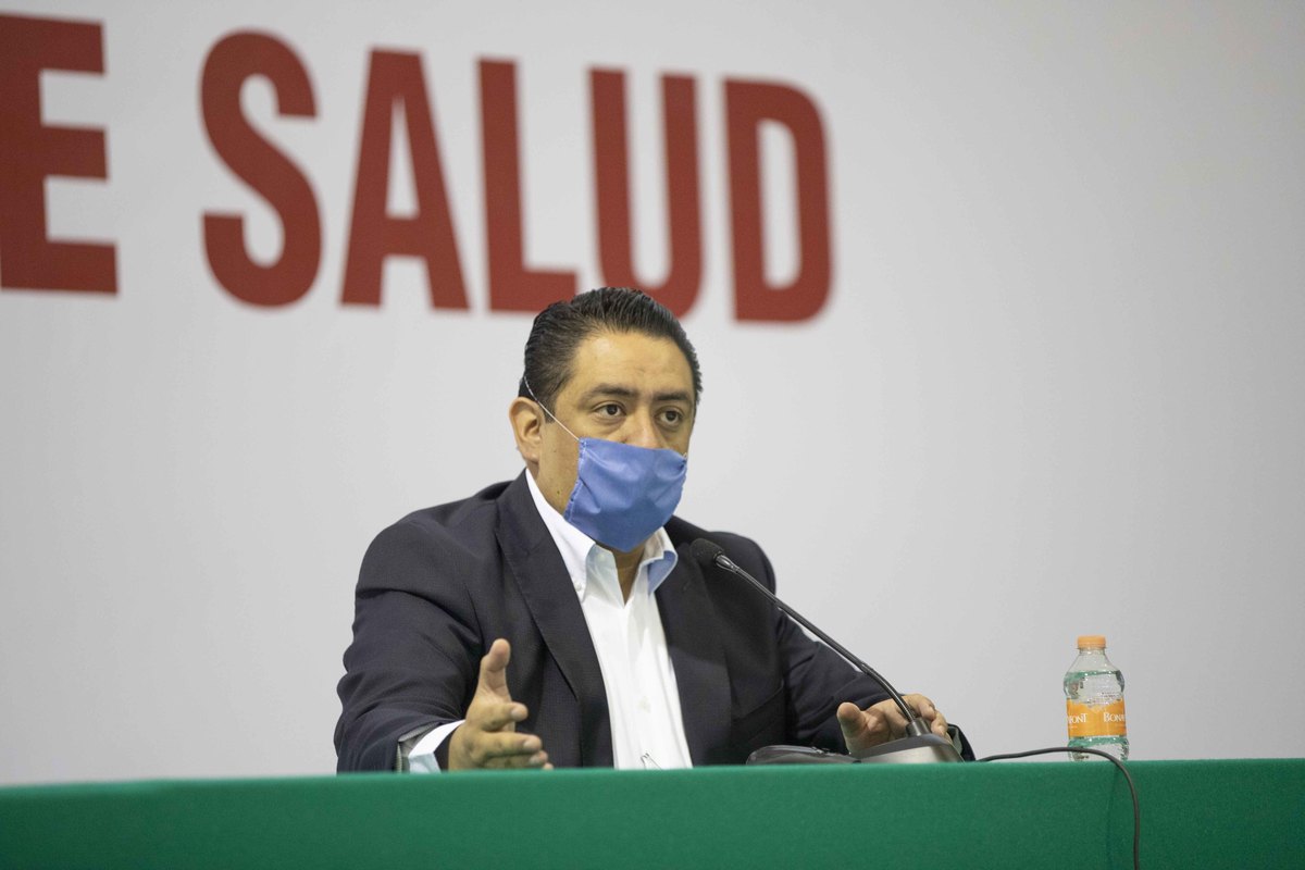 El titular de la SESA, René Lima Morales, informó que Tlaxcala tienen solvencia de pruebas covid. (Especial)