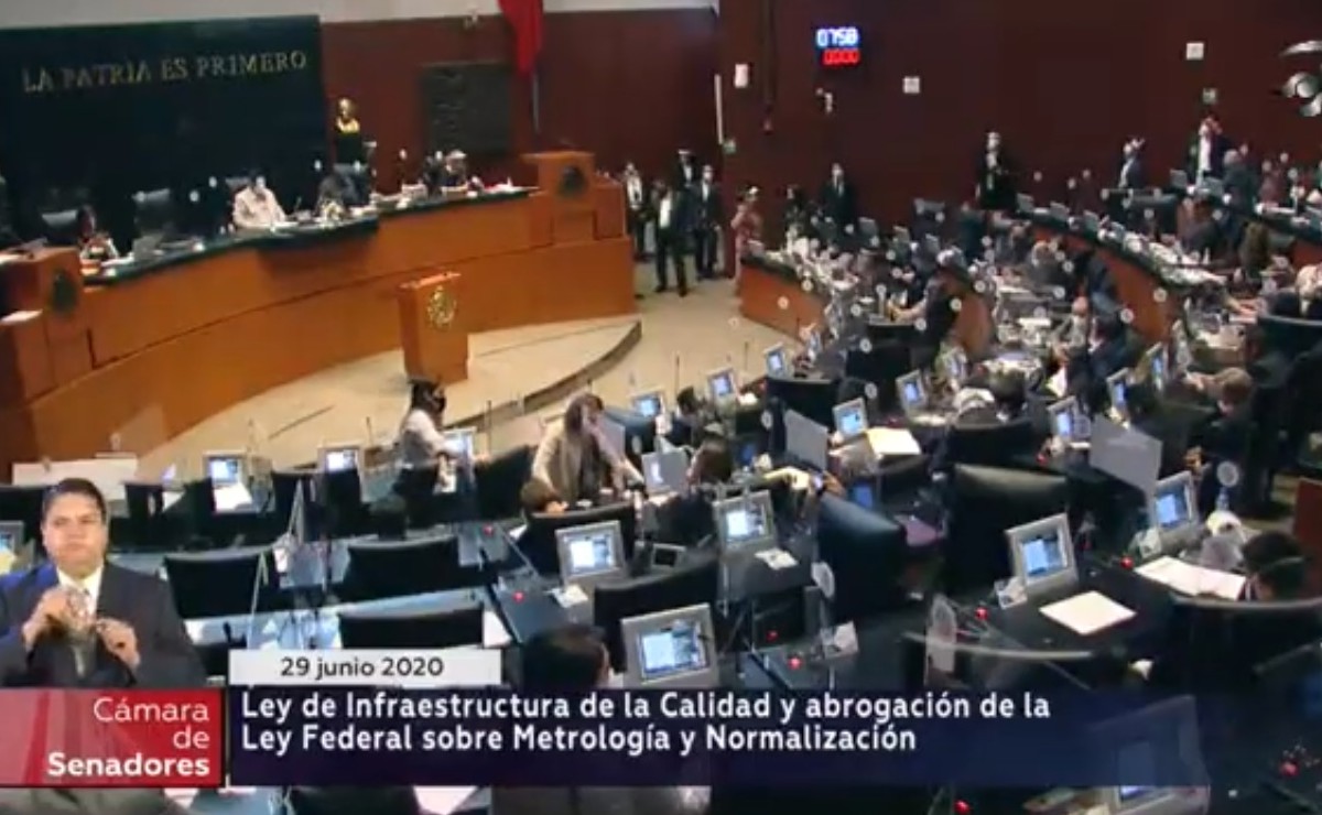 Con 95 votos a favor y 3 en contra, se aprobó en lo general la Ley de Infraestructura de la Calidad. (Captura)