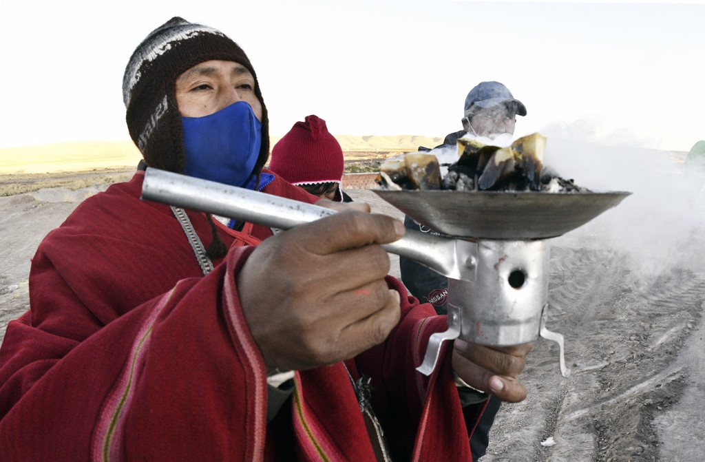 Bolivia celebró el nuevo año andino en medio de la pandemia de coronavirus. (AFP)