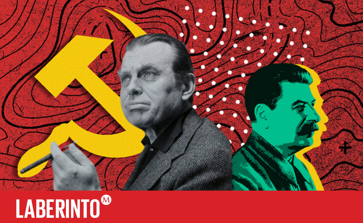 Czesław Miłosz, escritor ganador del Premio Nobel de Literatura en 1980; a su lado derecho, Josef Stalin. (Montaje: Ángel Soto)