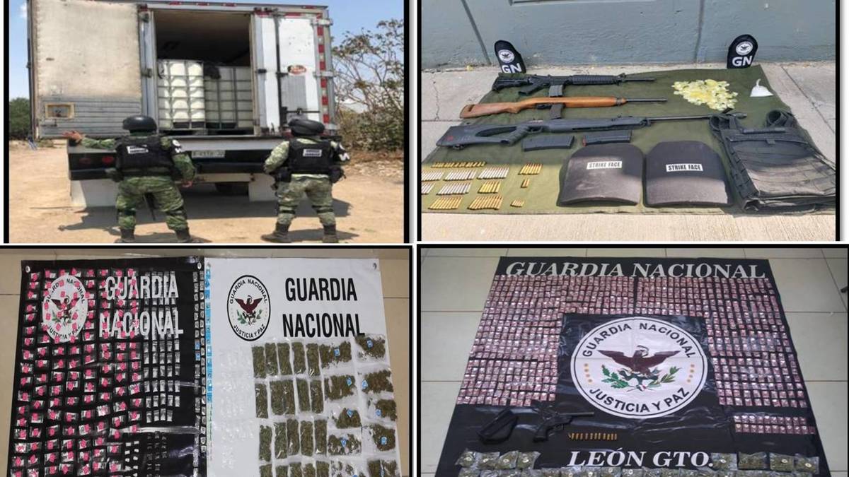 En mes y medio GN detiene a policía, decomisa droga y huachicol y efectivo, en León