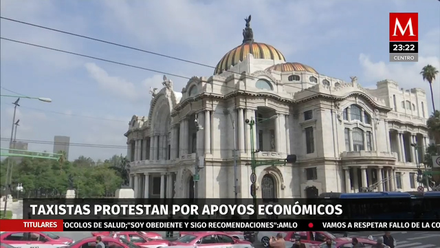 Tras marcha, taxistas de CdMx protestan en el Zócalo