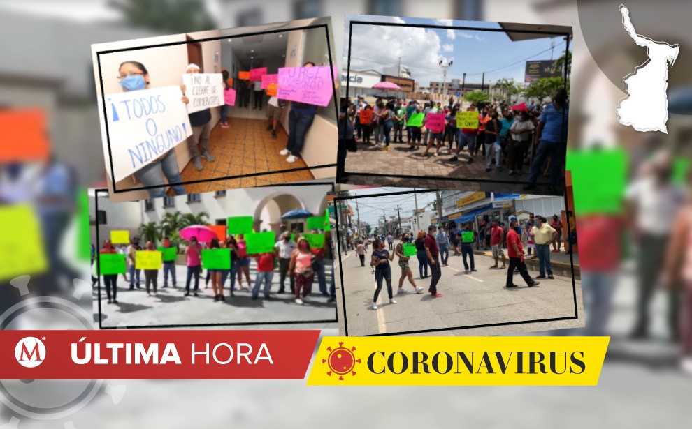 Coronavirus Tamaulipas. Manifestaciones: comerciantes se oponen a cierre