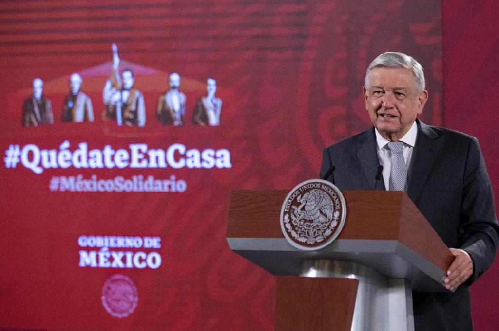 El presidente AMLO en conferencia (Cortesía)