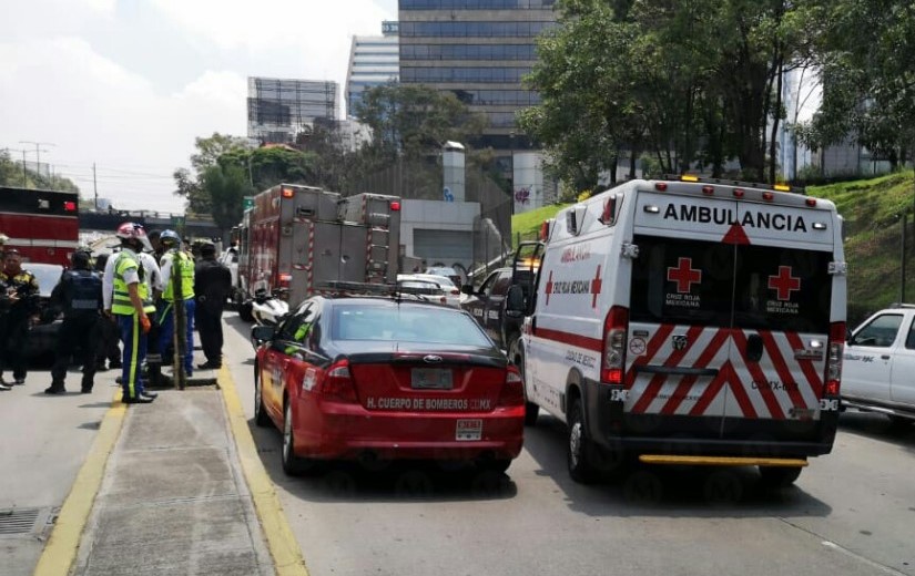 El accidente ocurrió en los carriles centrales de Circuito Interior. | Jorge Becerril