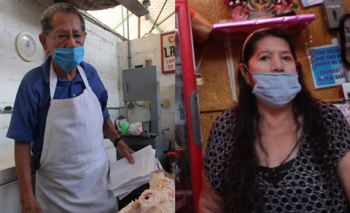 Comerciantes del mercado de Tampico. (Yazmín Sánchez)