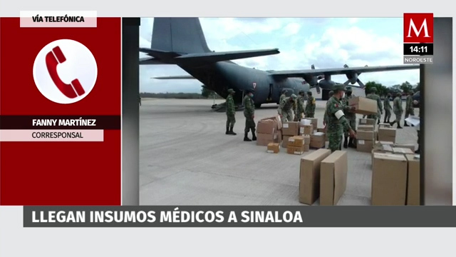 Llega avión con una tonelada de insumos médicos a hospital de Culiacán