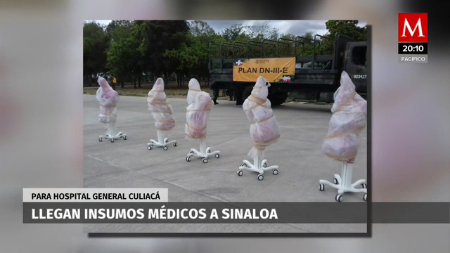 Llegan insumos médicos para hospitales en Sinaloa