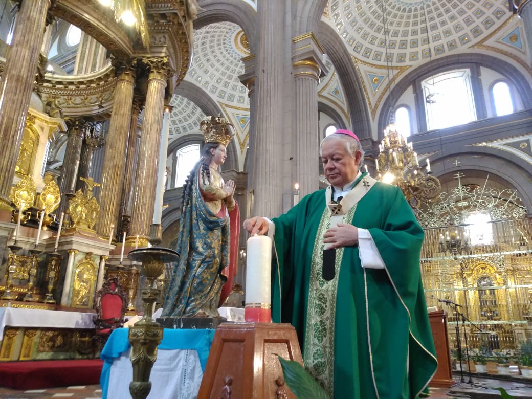 "El segundo domingo de julio celebraremos la fiesta de Nuestra Señora de Ocotlán", comentó el arzobispo de Puebla. (Jaime Zambrano)