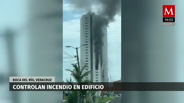 Incendio en edificio en Boca del Río provoca desalojo; no hay lesionados