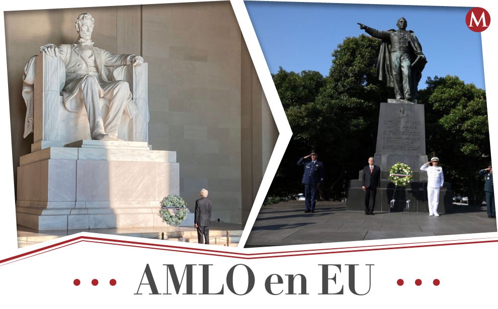El Presidente dejó sus ofrendas en los monumentos de los ex presidentes. (Especial)