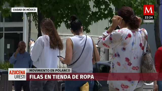 Hacen filas en tiendas de Polanco previo a reapertura de centros comerciales