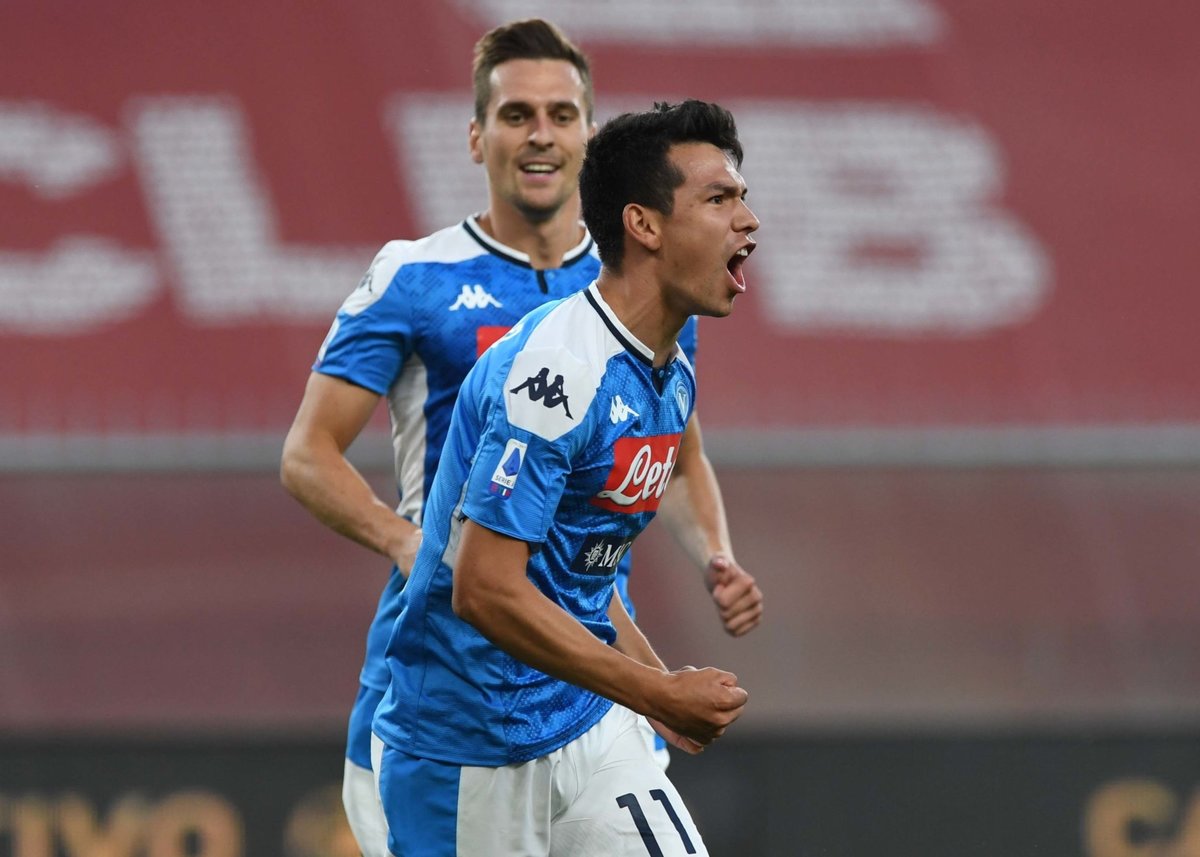 Hirving Lozano anotó con el Napoli ante el Genoa (Especial)