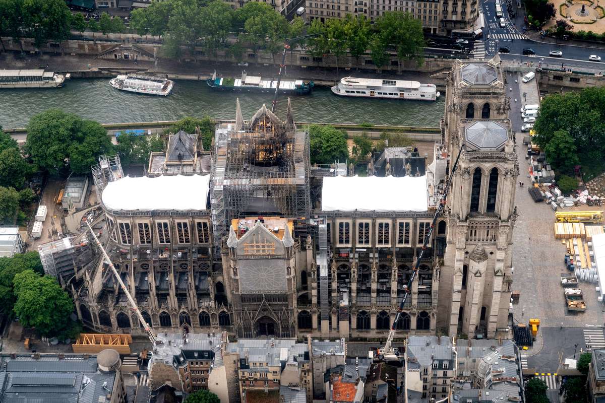 Así será la reconstrucción de la catedral de Notre Dame (AFP).