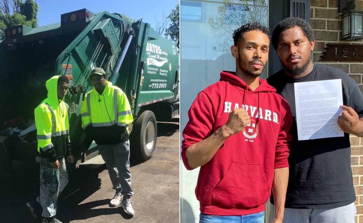 El joven recolector de basura fue aceptado en cuatro universidades además de Harvard. (Facebook: Rehan Staton)