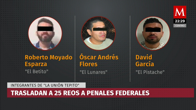 Trasladan a penal federal a sicarios del CJNG y Unión Tepito