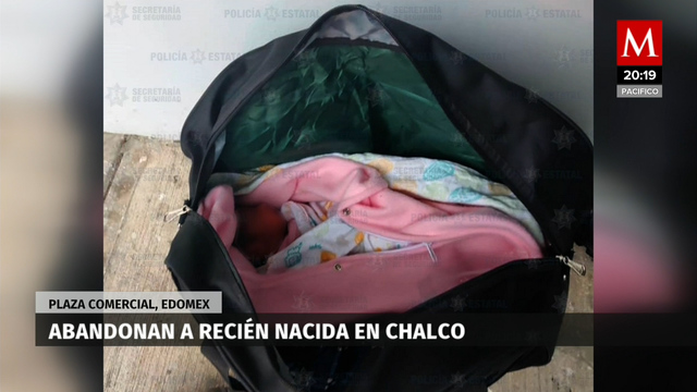Abandonan a recién nacida en plaza comercial de Chalco