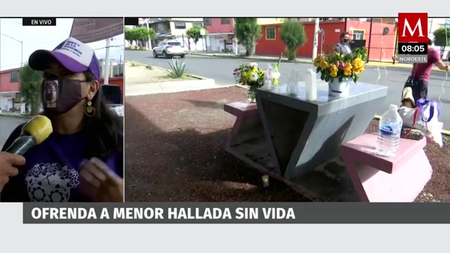 Colocan ofrenda y mural en el lugar donde fue encontrado el cuerpo de ‘La Beba de Aragón’
