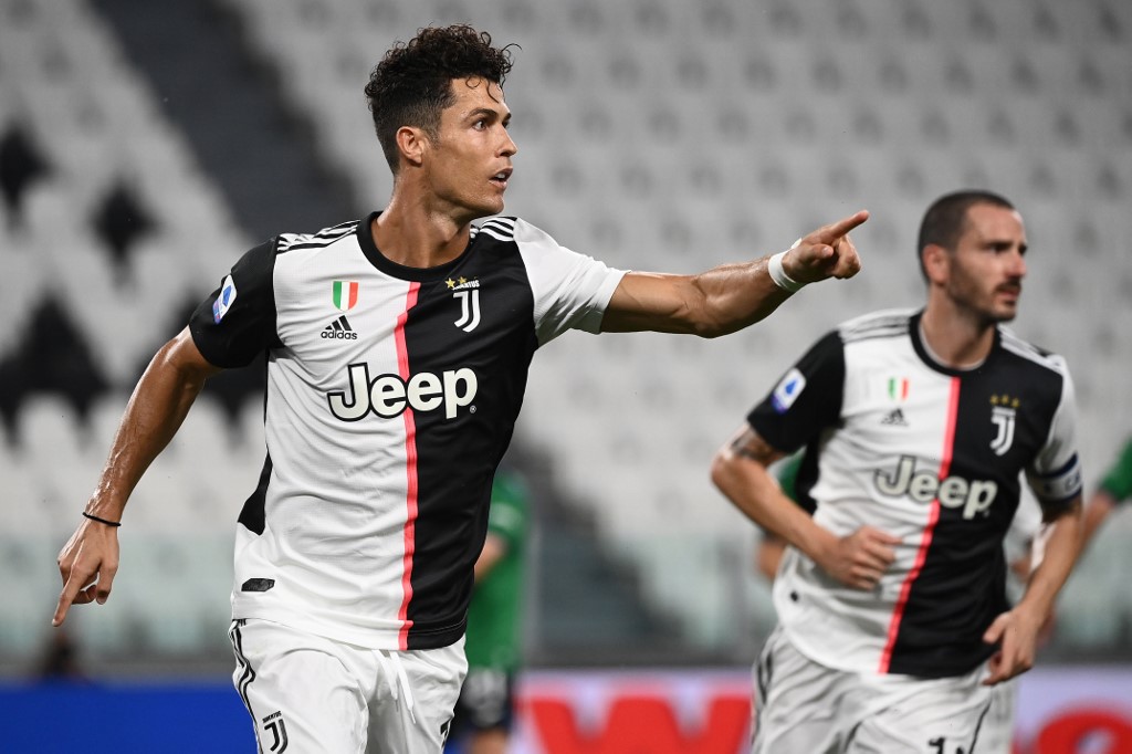 Cristiano dio el empate a la Juventus con el Atalanta (AFP)