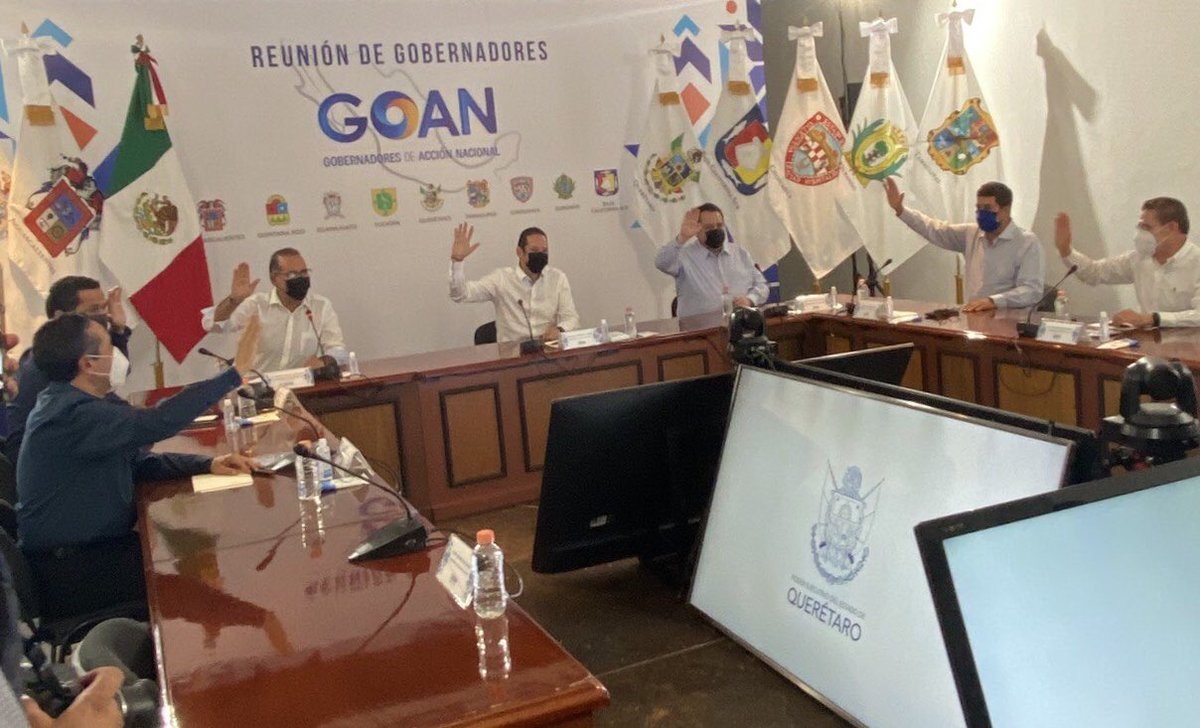 Los integrantes de GOAN se reunieron esta tarde en Querétaro. (Tomada de @GOAN_MX)