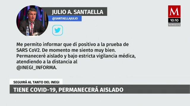 Julio A. Santaella, presidente del Inegi, da positivo a covid-19