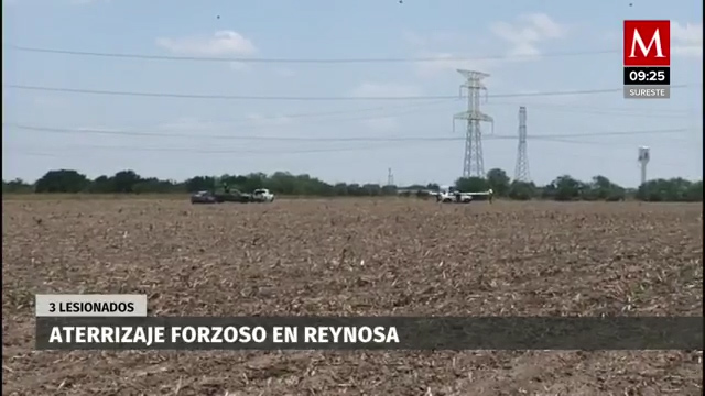 Tamaulipas. Avioneta aterriza de emergencia en parcela de Reynosa