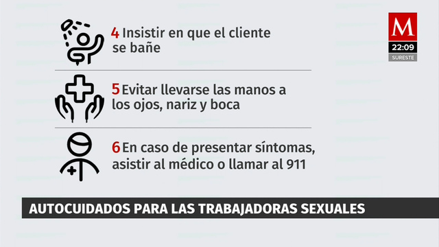 El protocolo sanitario para sexoservidoras