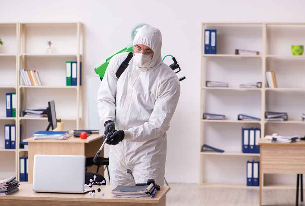 Acciones de desinfección en empresas