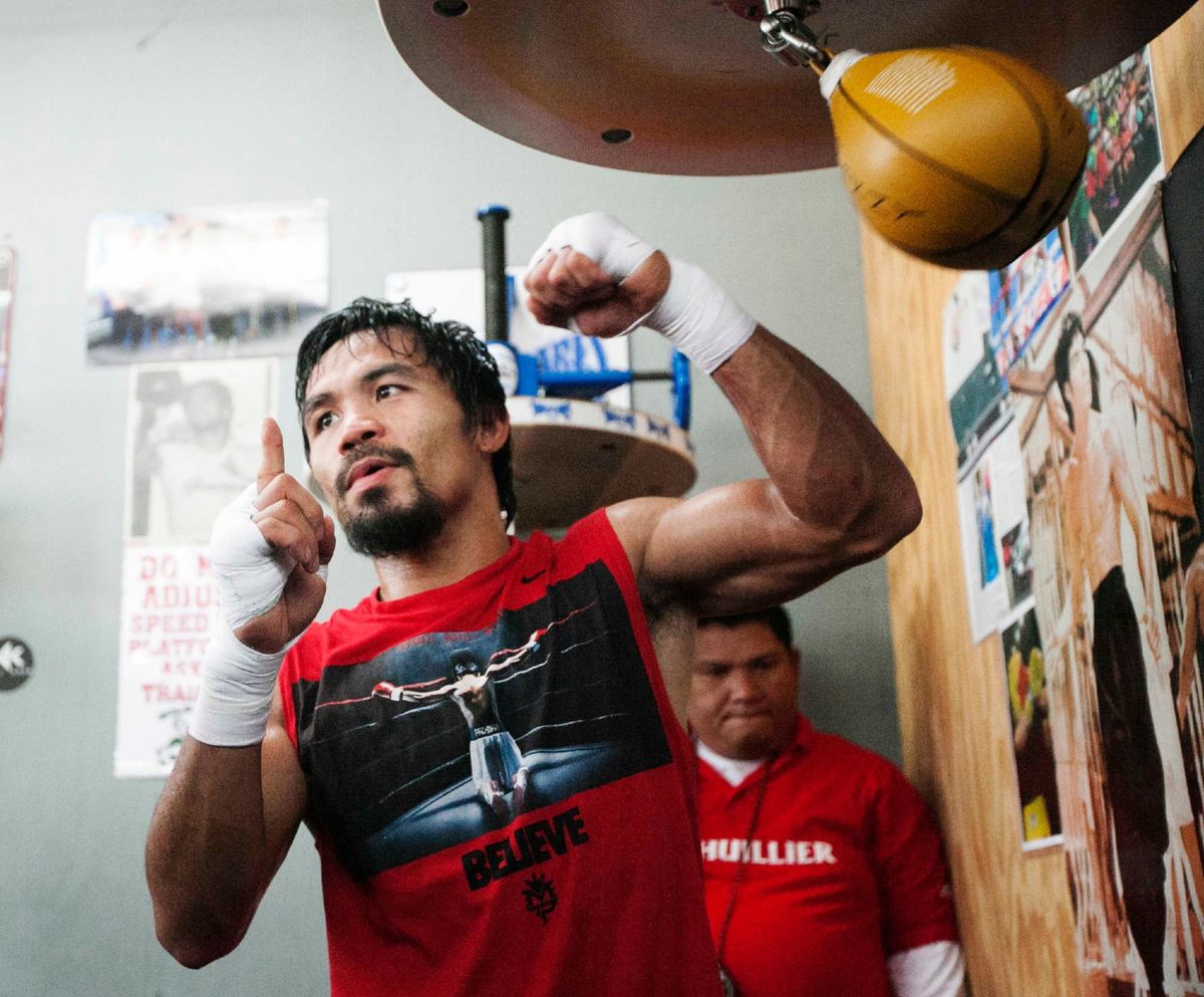 El filipino Manny Pacquiao, en un entrenamiento. (Especial)