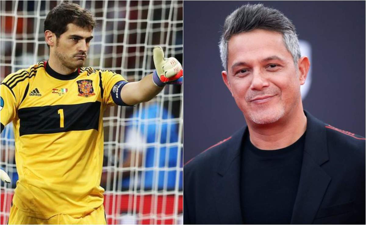 Iker Casillas y Alejandro Sanz (EFE / Reuters)
