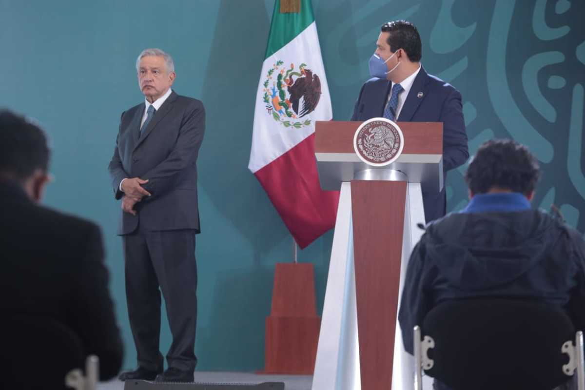 La conferencia mañanera de hoy se dio desde Irapueto, Guanajuato. (Jesús Quintanar)