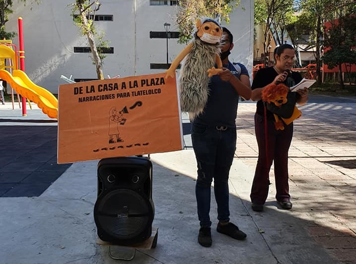 El proyecto está enfocado en que los pequeños se liberen un rato del tedio del encierro (Facebook: De la casa a la plaza: Narraciones para Tlatelolco)