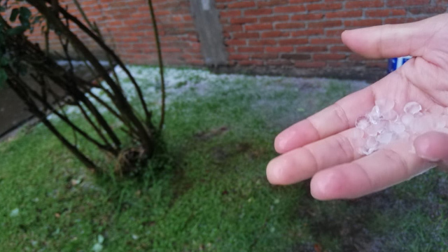 Fuerte granizada dejó afectaciones en Querétaro