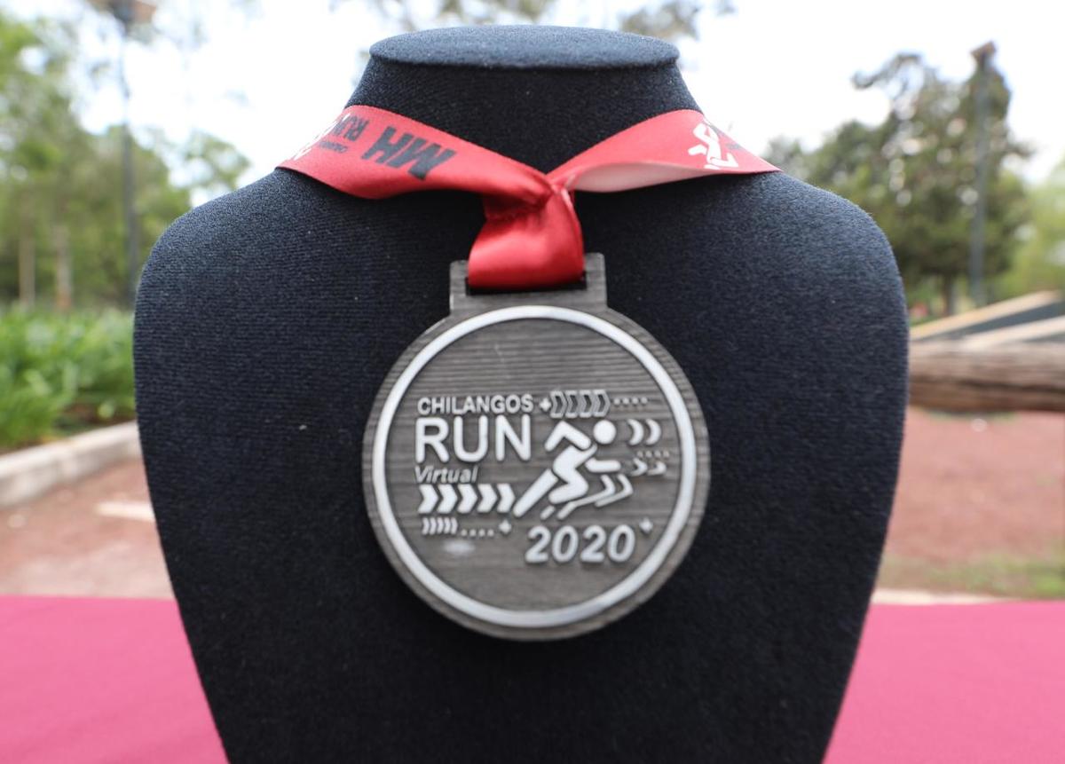 Medalla de la carrera Chilangos Run 2020. (Especial)