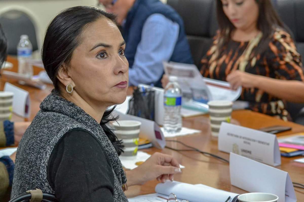 La senadora Nancy Guadalupe Sánchez Arredondo, en una reunión. (Twitter: @nancysanchez_bc)