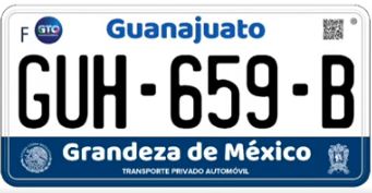 Así es el diseño de la nueva placa para Guanajuato