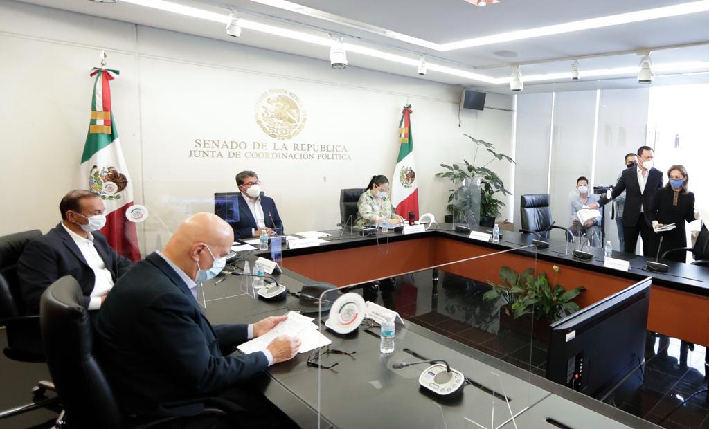 La Junta de Coordinación Política del Senado. (Silvia Arellano)