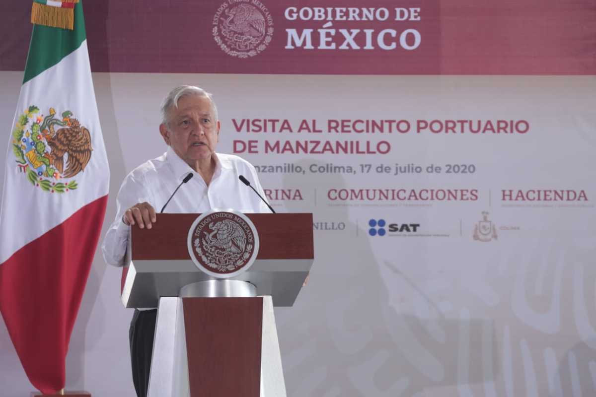 El presidente Andrés Manuel López Obrador en Colima. (Jesús Quintanar)