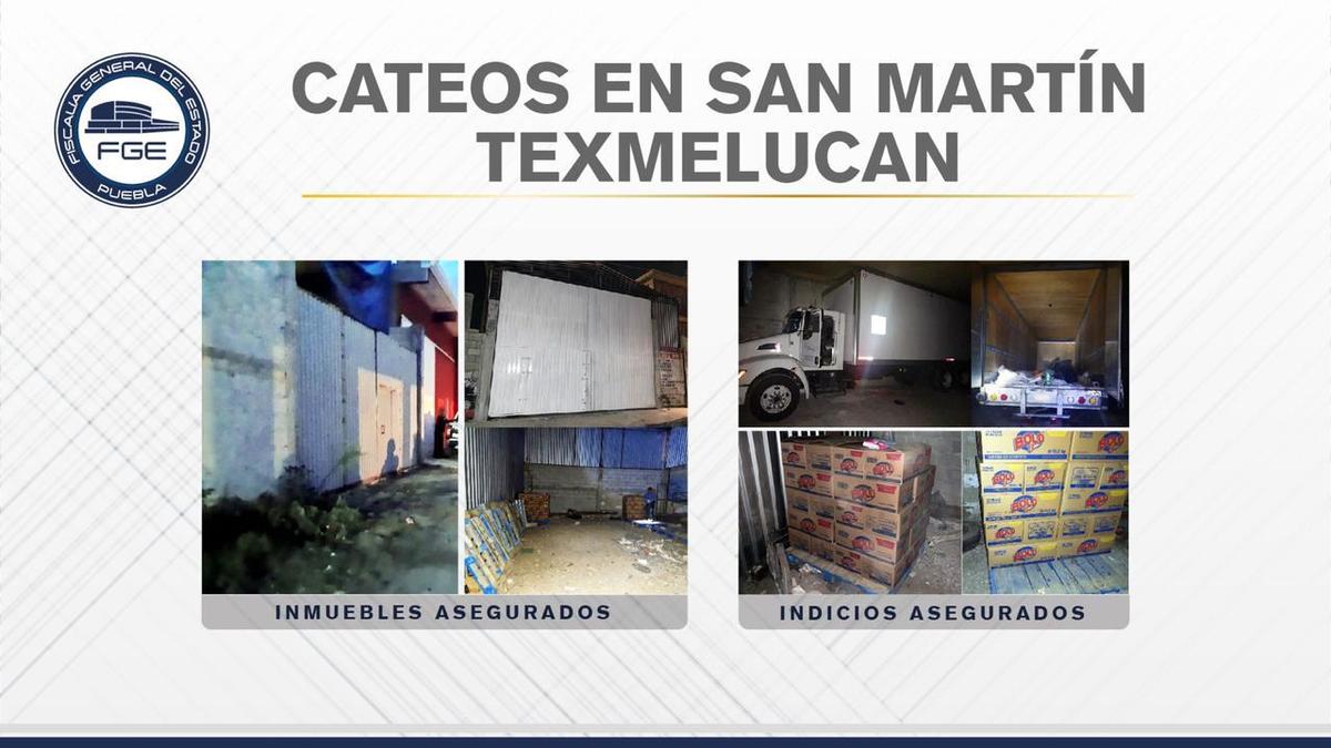 Los inmuebles e indicios están asegurados por la Fiscalía General del Estado de Puebla. (Especial)