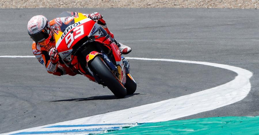 Marc Márquez sufre fuerte accidente en el Moto GP de España (EFE)