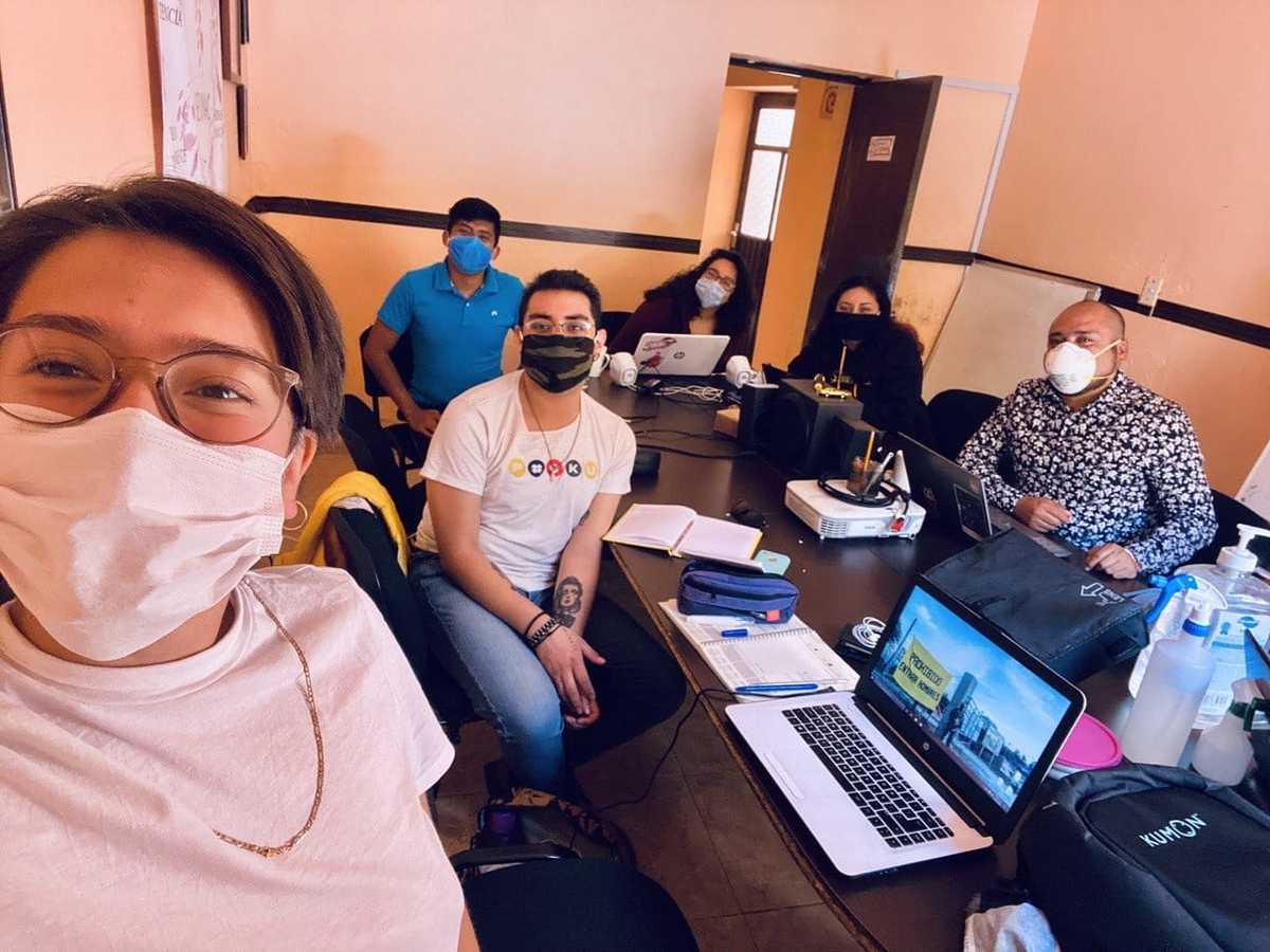Equipo de la organización Seiinac durante la cuarentena. (Foto tomada de Facebook)
